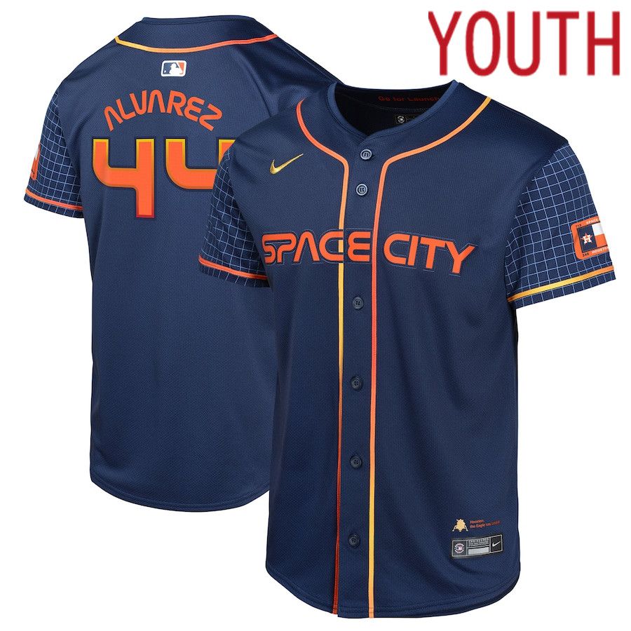 Youth Houston Astros #44 Yordan Alvarez Nike Navy City Connect Limited Player MLB Jersey->->Youth Jersey